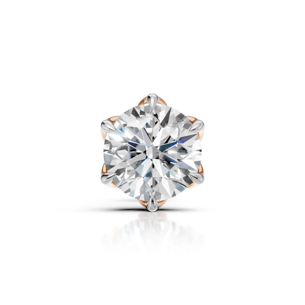 Classic Round Diamond Eight-Prong Stud