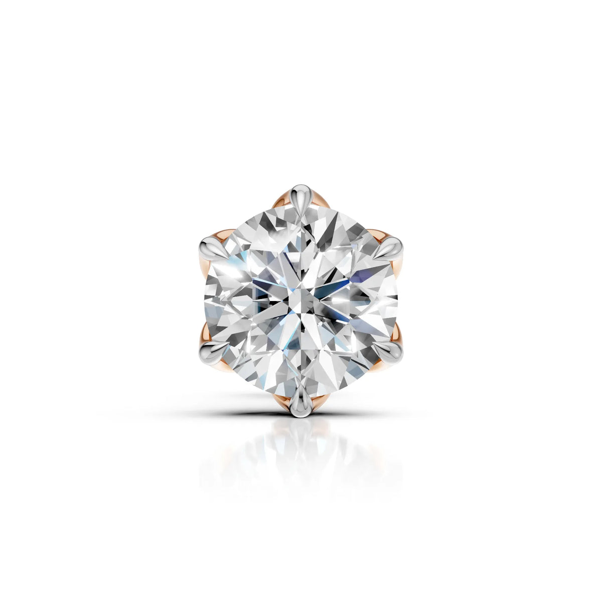 Classic Round Diamond Eight-Prong Stud