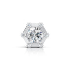 Hexagon Halo Diamond Stud (1 PC)