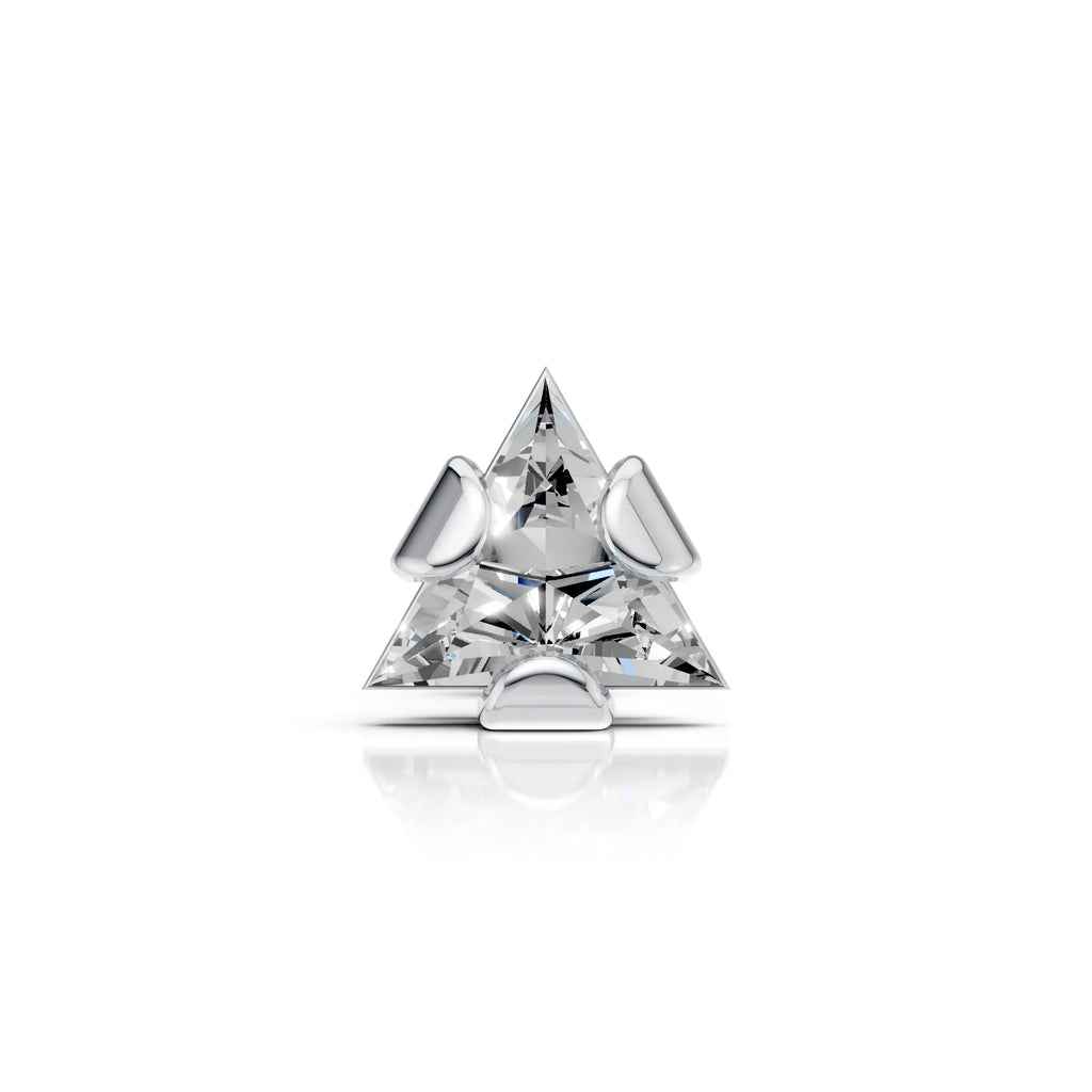 Triangle Edge Diamond Stud (1 PC)