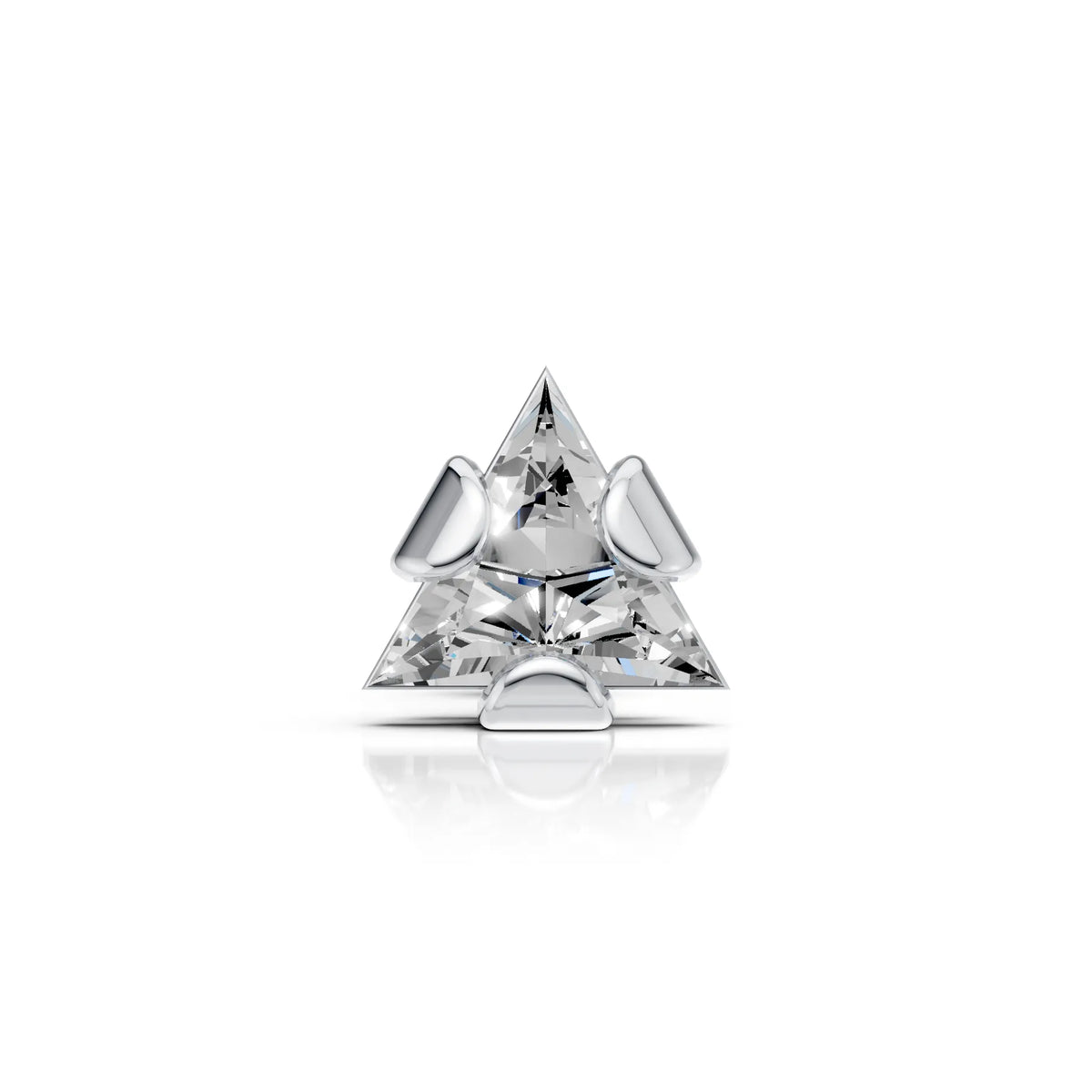 Triangle Edge Diamond Stud (1 PC)