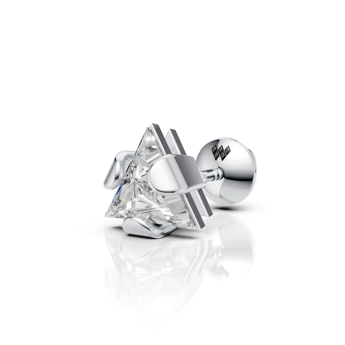 Triangle Edge Diamond Stud (1 PC)