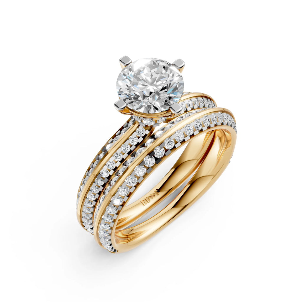 Premium Round Diamond Ring Set