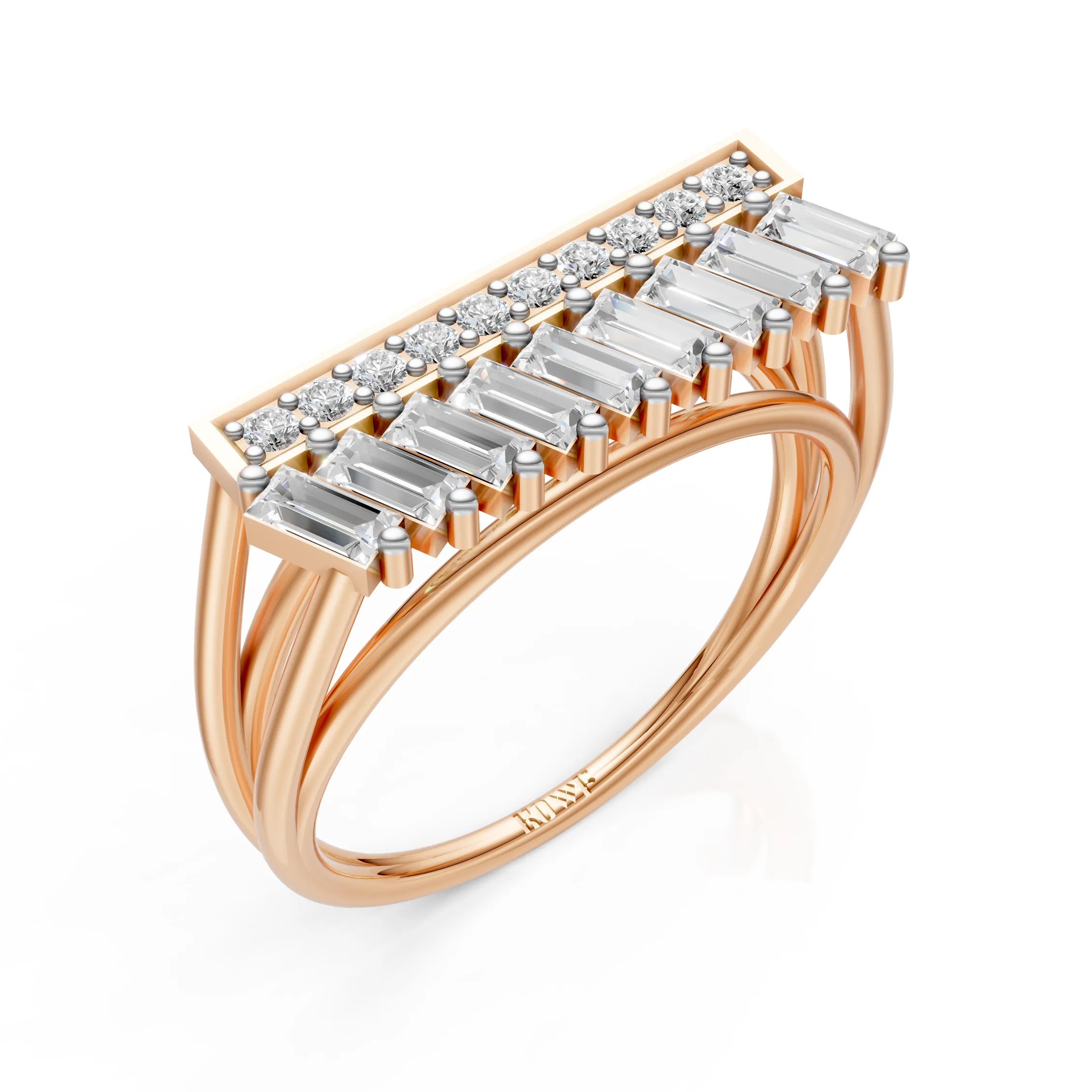 Luxury Split Shank Bar Accent Ring