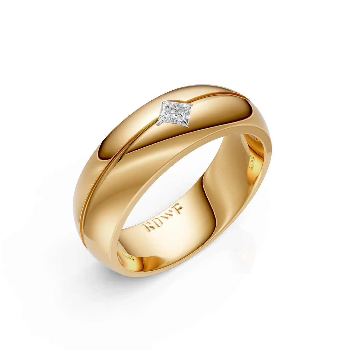 Princess Solitaire Band Ring