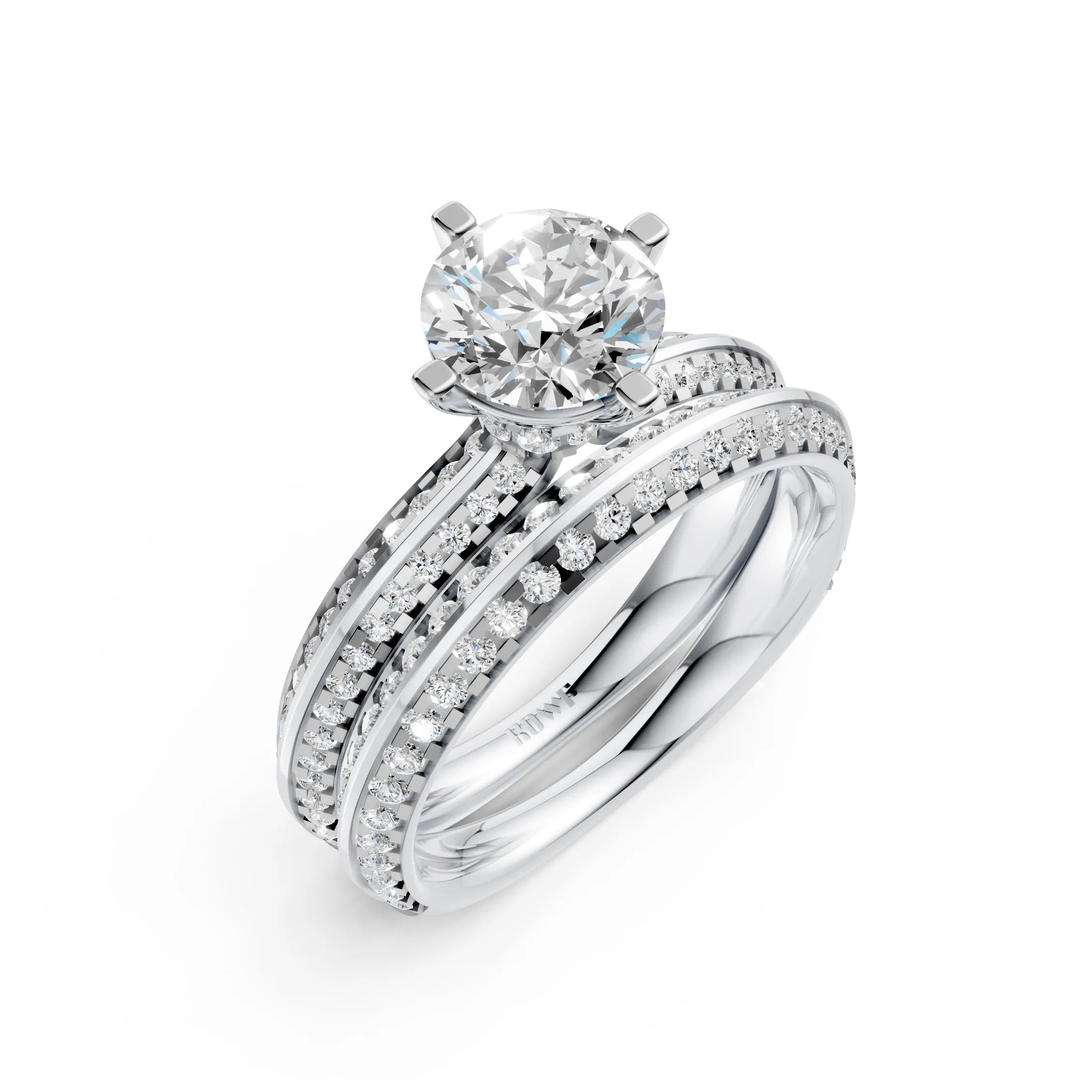 Premium Round Diamond Ring Set