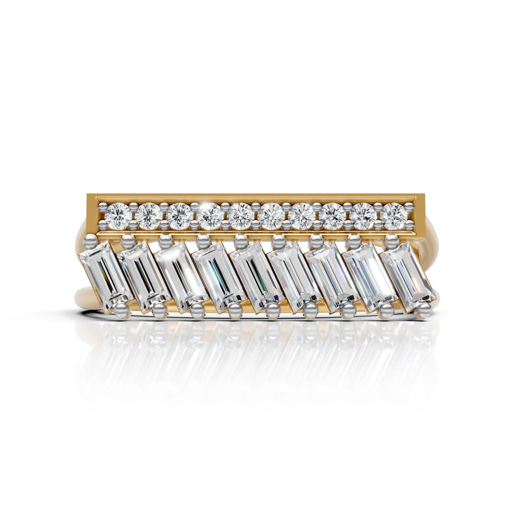 Luxury Split Shank Bar Accent Ring