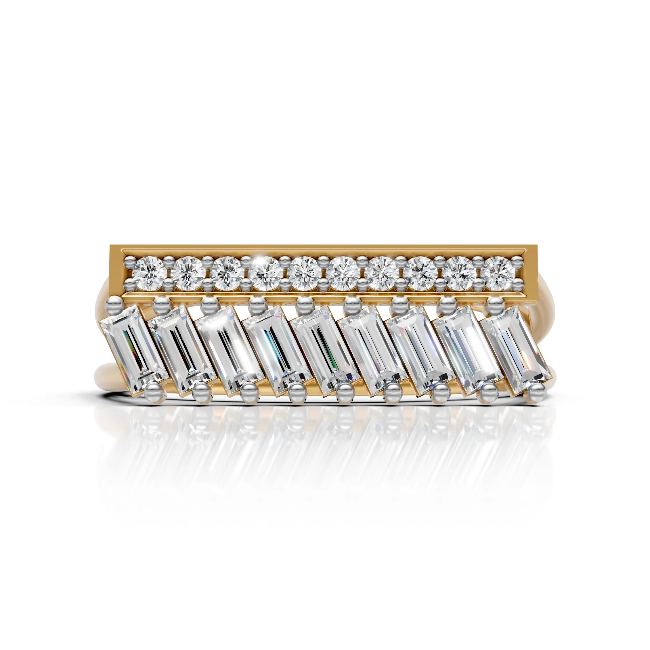 Luxury Split Shank Bar Accent Ring