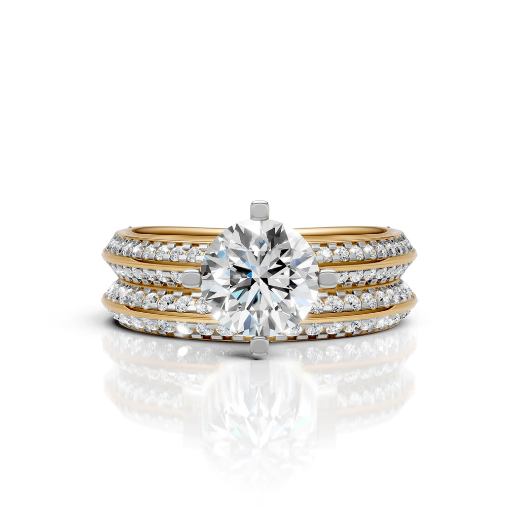 Premium Round Diamond Ring Set