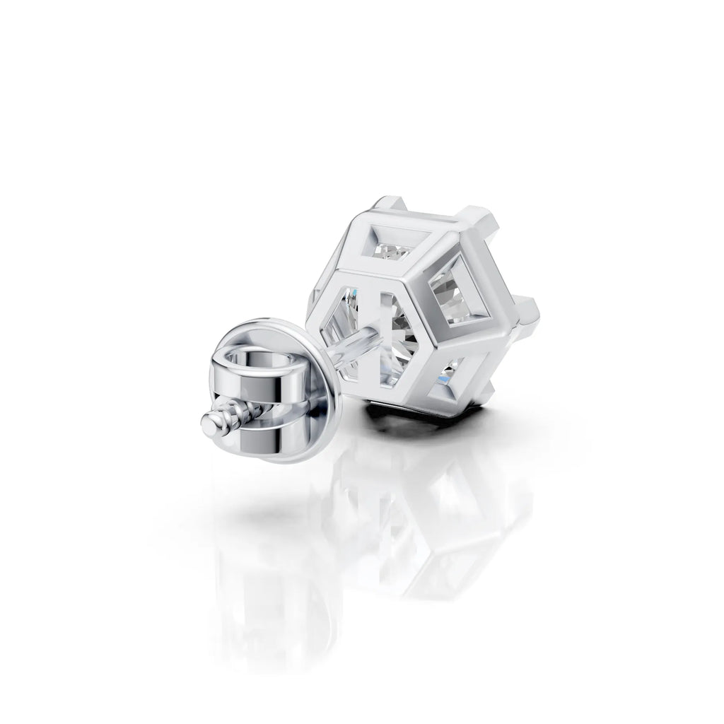 Hexagon Halo Diamond Stud (1 PC)