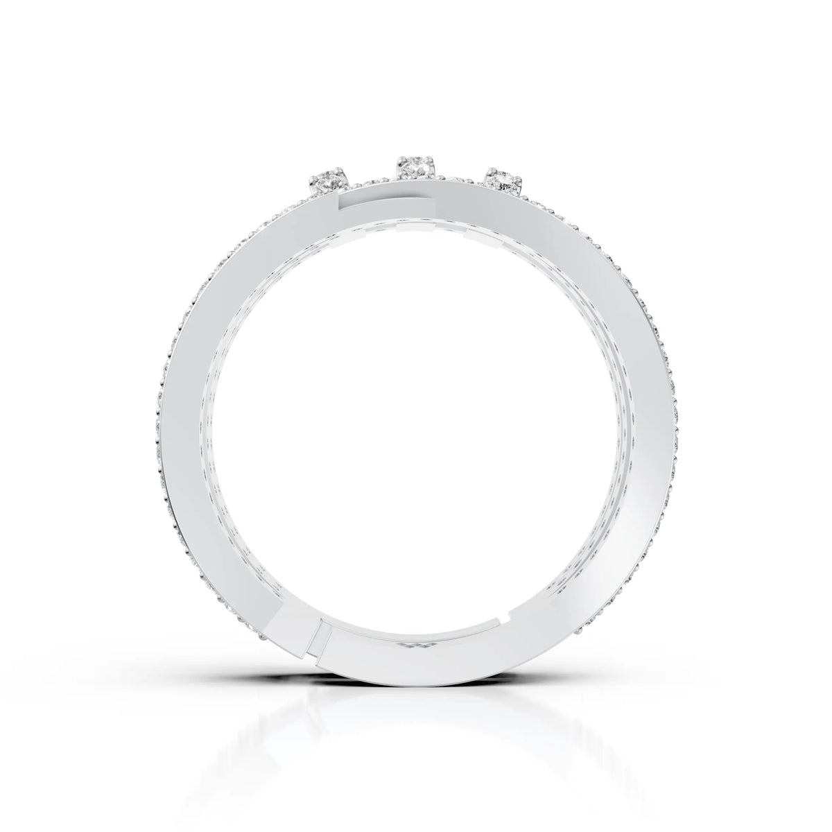 Criss Cross Multi Row Diamond Ring