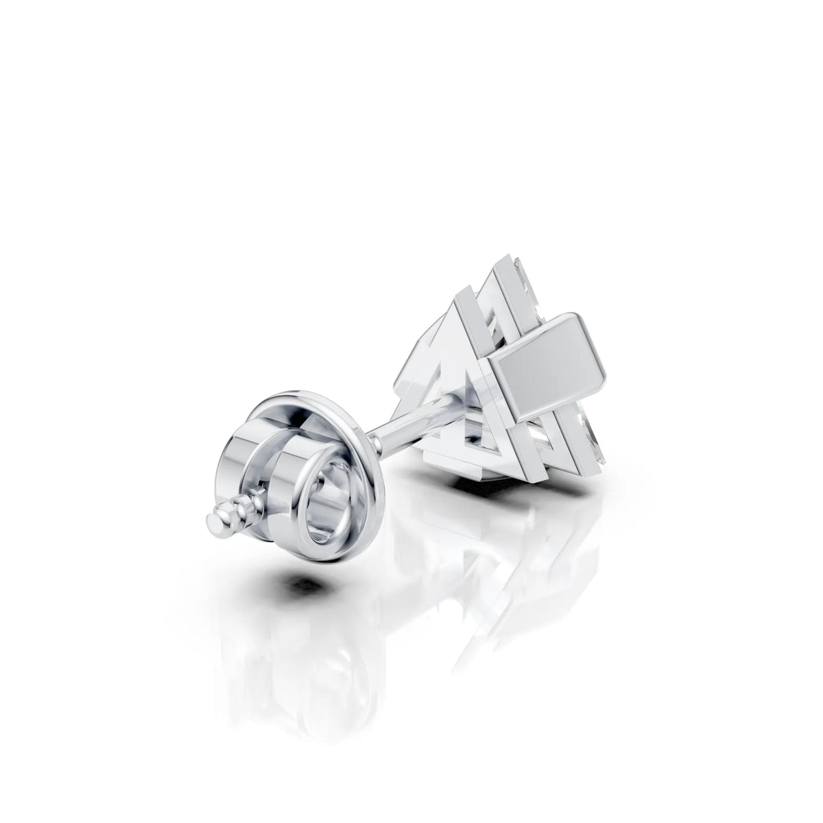 Triangle Edge Diamond Stud (1 PC)