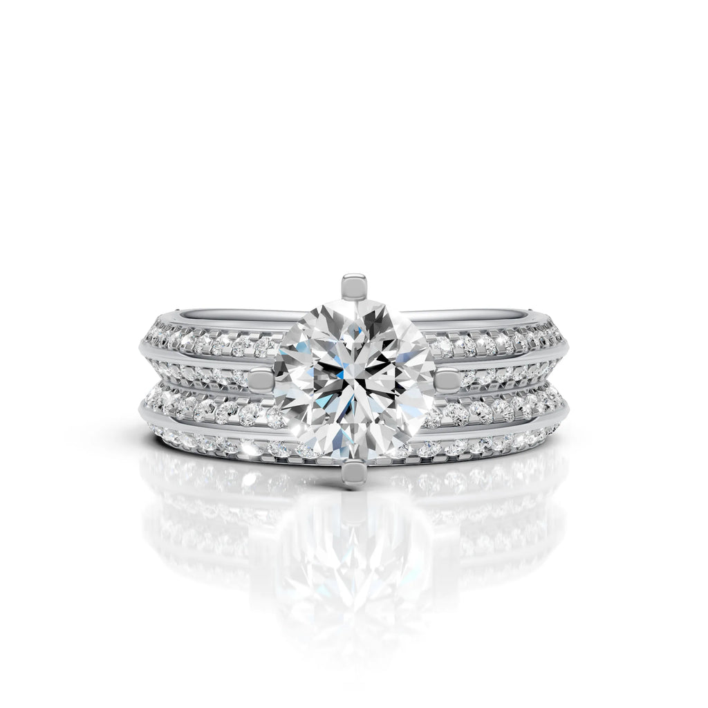 Premium Round Diamond Ring Set