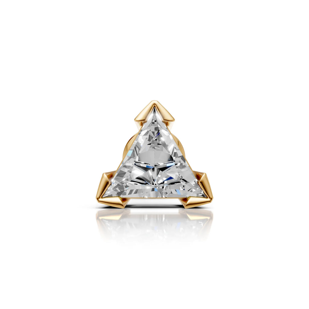 Triangle Claw Diamond Stud (1 PC)