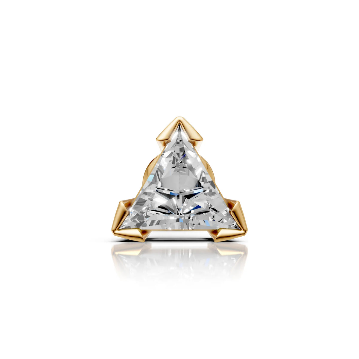 Triangle Claw Diamond Stud (1 PC)