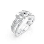 Criss Cross Multi Row Diamond Ring