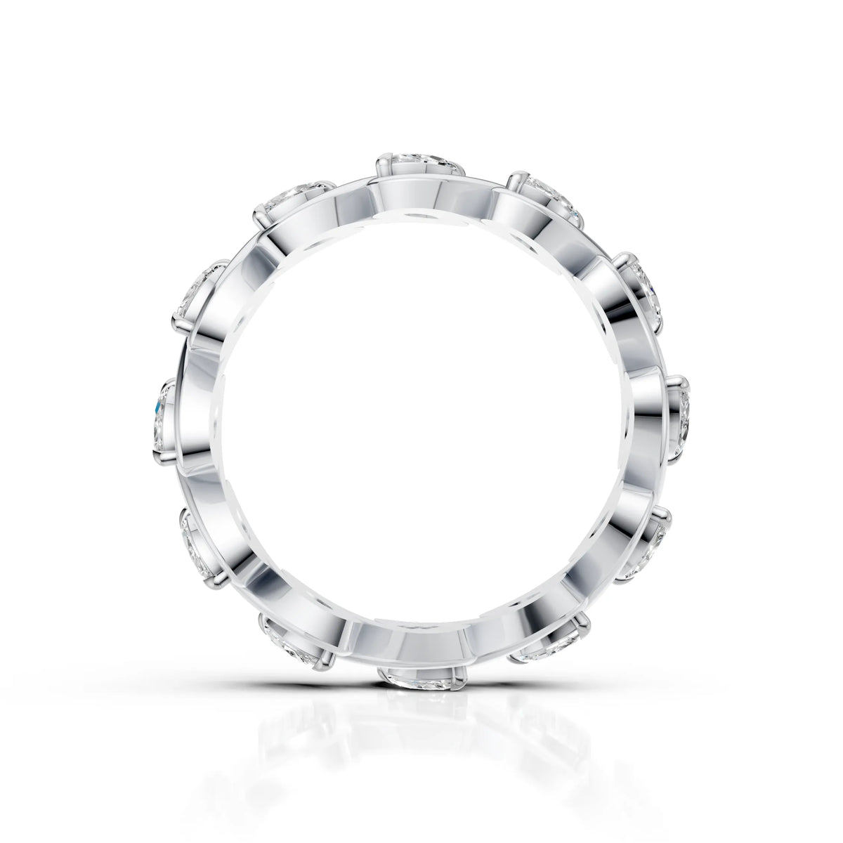 Marquise Diamond Twist Eternity Band Ring