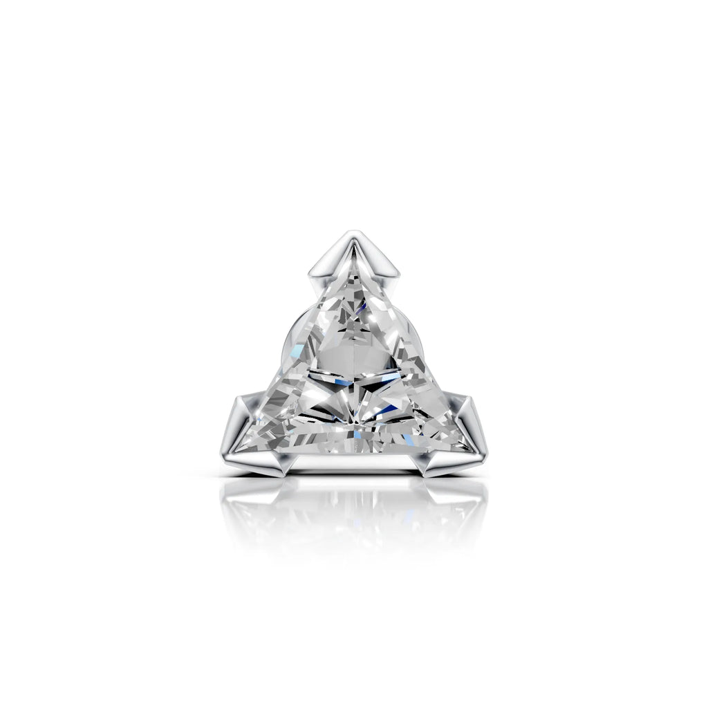 Triangle Claw Diamond Stud (1 PC)