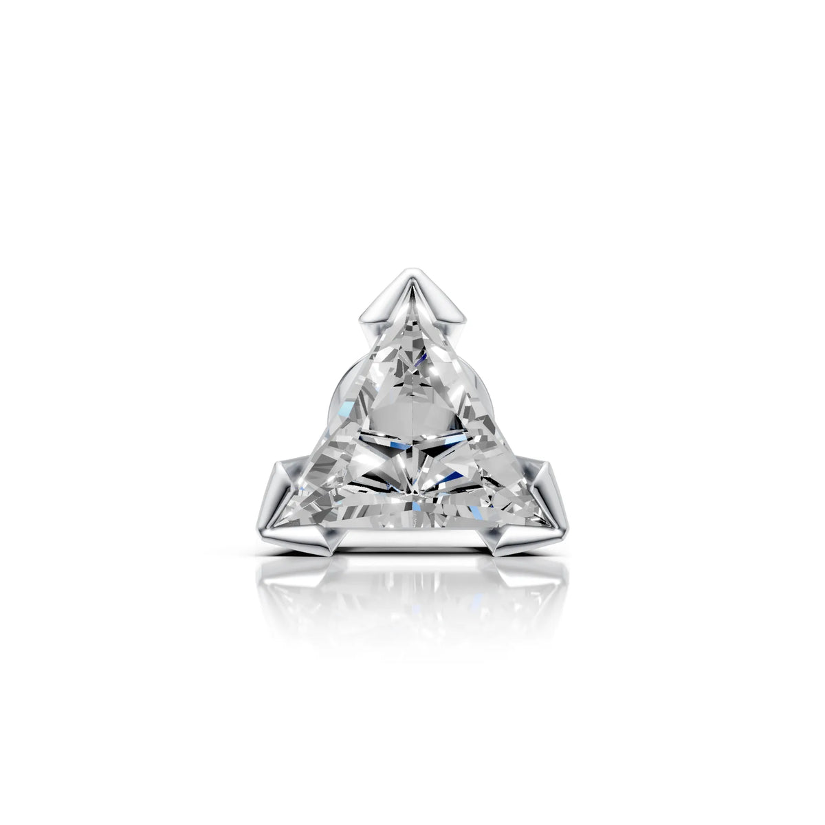 Triangle Claw Diamond Stud (1 PC)