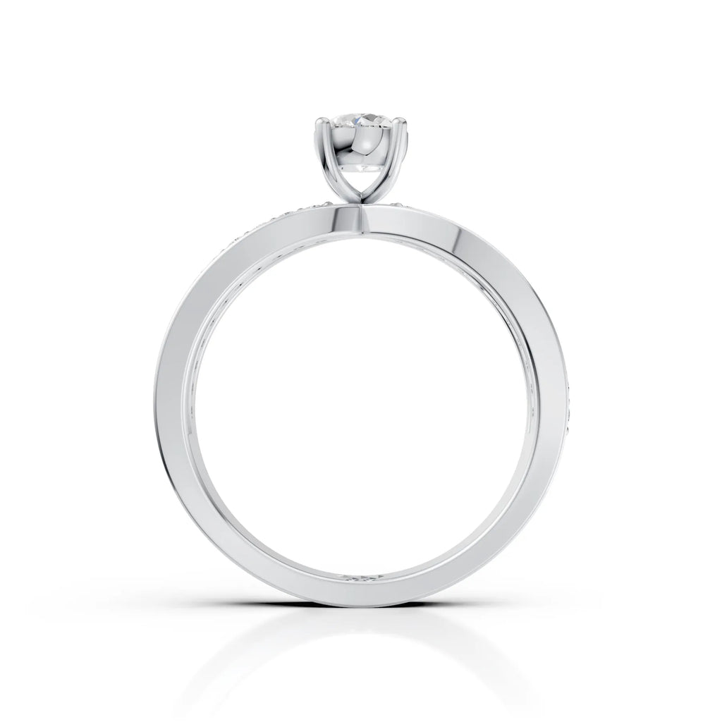 Twist Solitaire Moissanite Ring