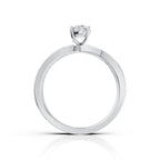 Twist Solitaire Moissanite Ring