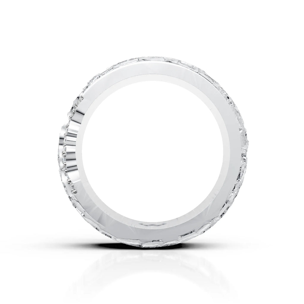 Textured Diamond Band Ring
