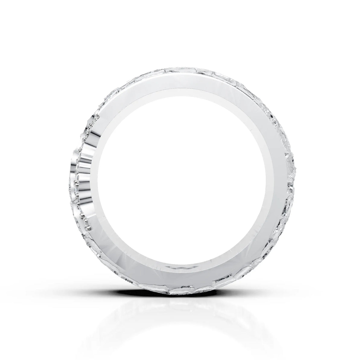 Textured Diamond Band Ring