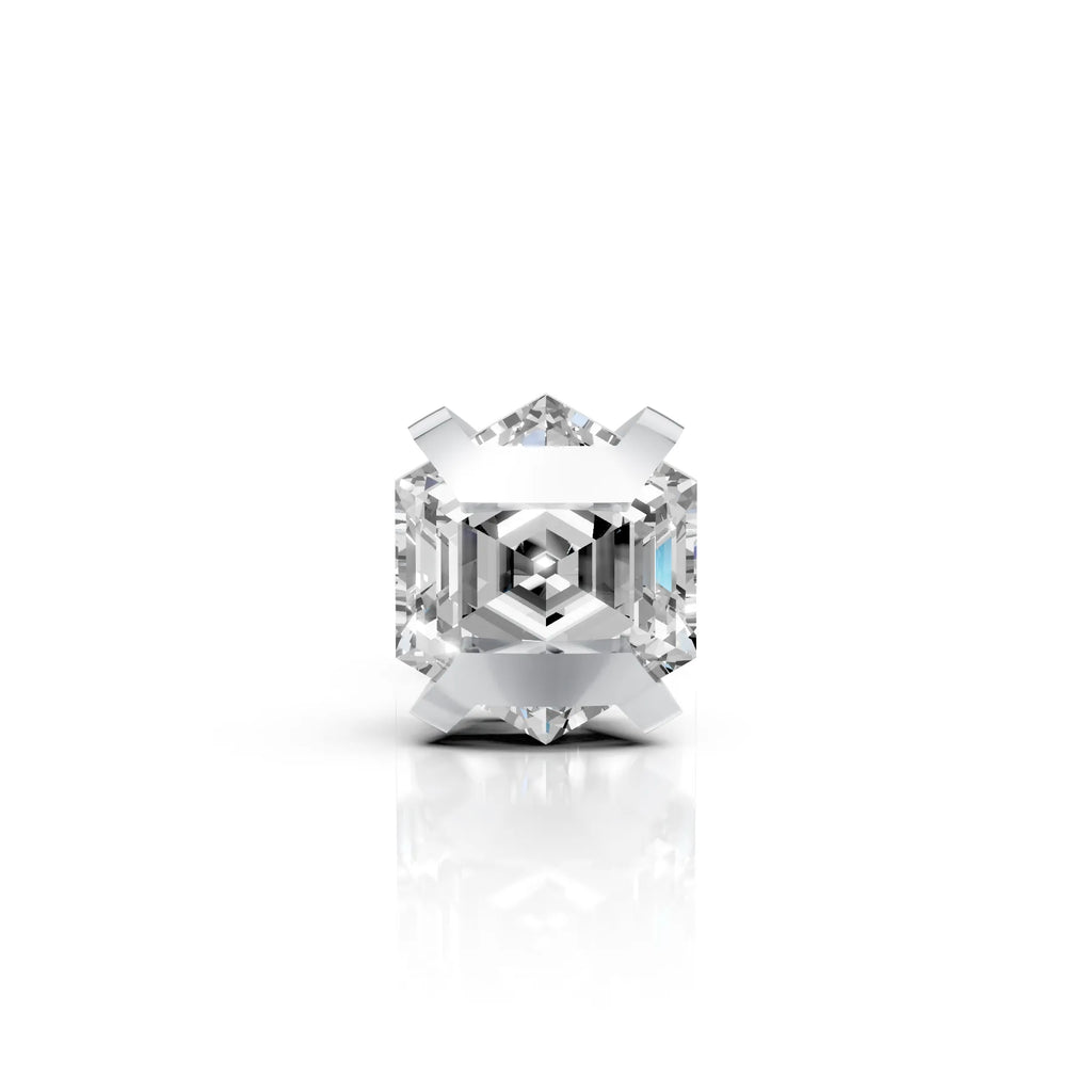 Hexagon Diamond Bar Claw Stud (1 PC)