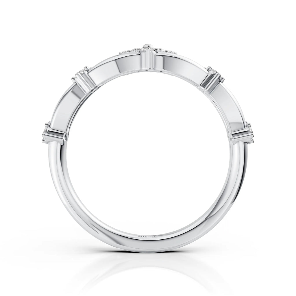 Modern Floral Diamond Ring