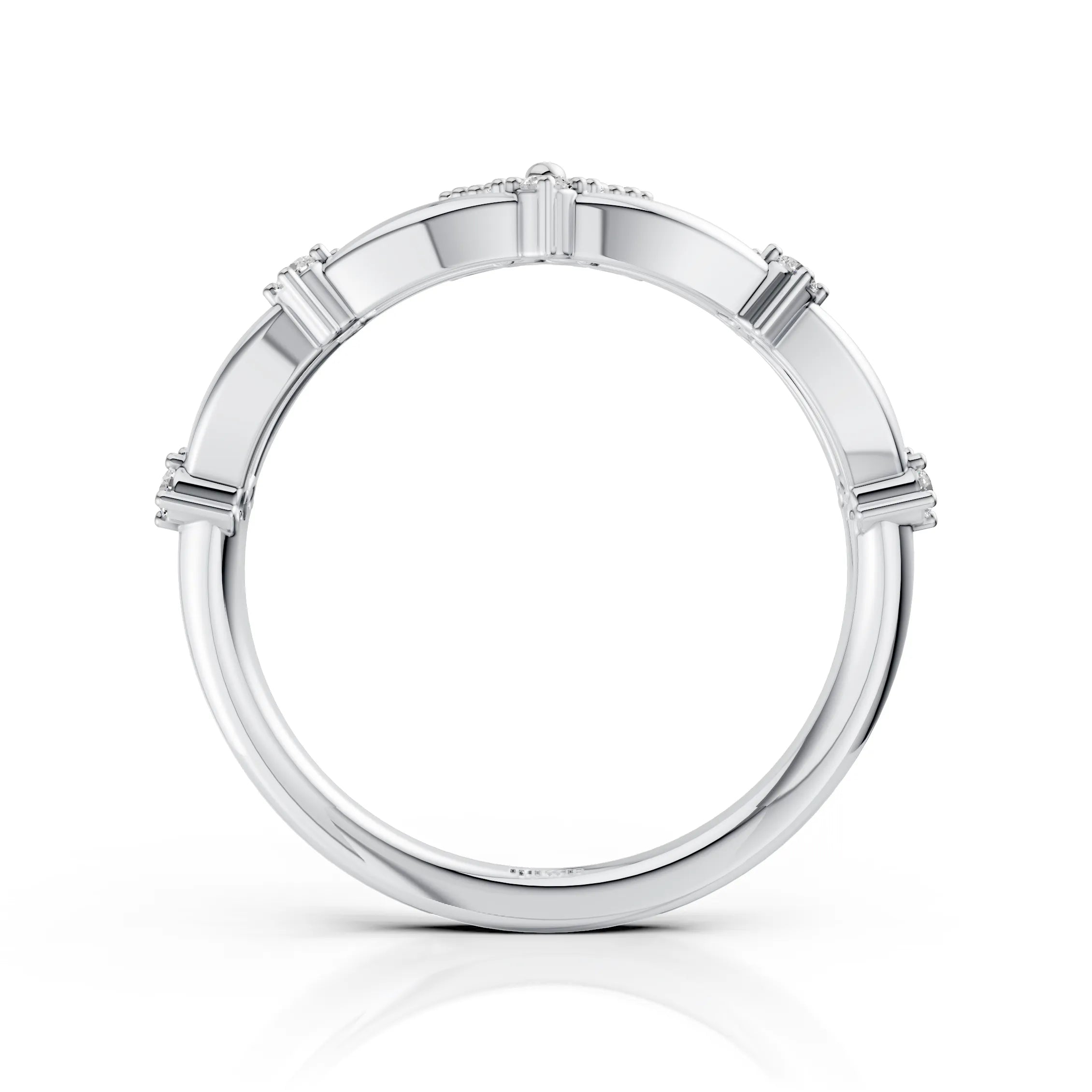 Modern Floral Diamond Ring