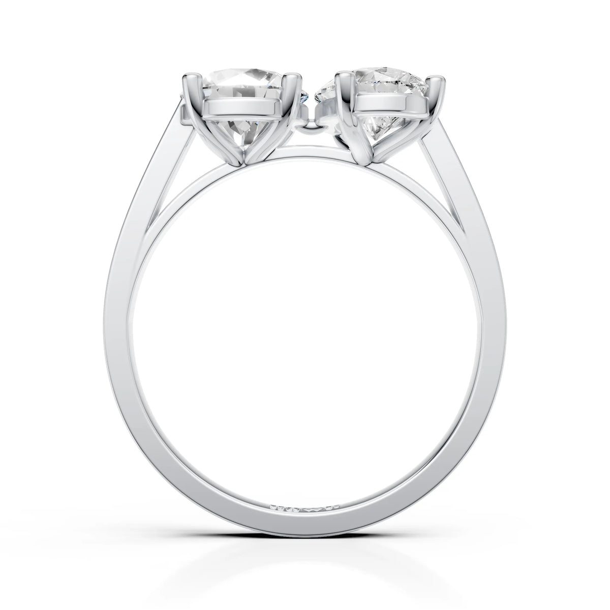 Dual-Stone Ring – Pear & Round Cut