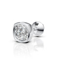 Cushion Square Shaped Bezel Setting Earring ( 1 PC)