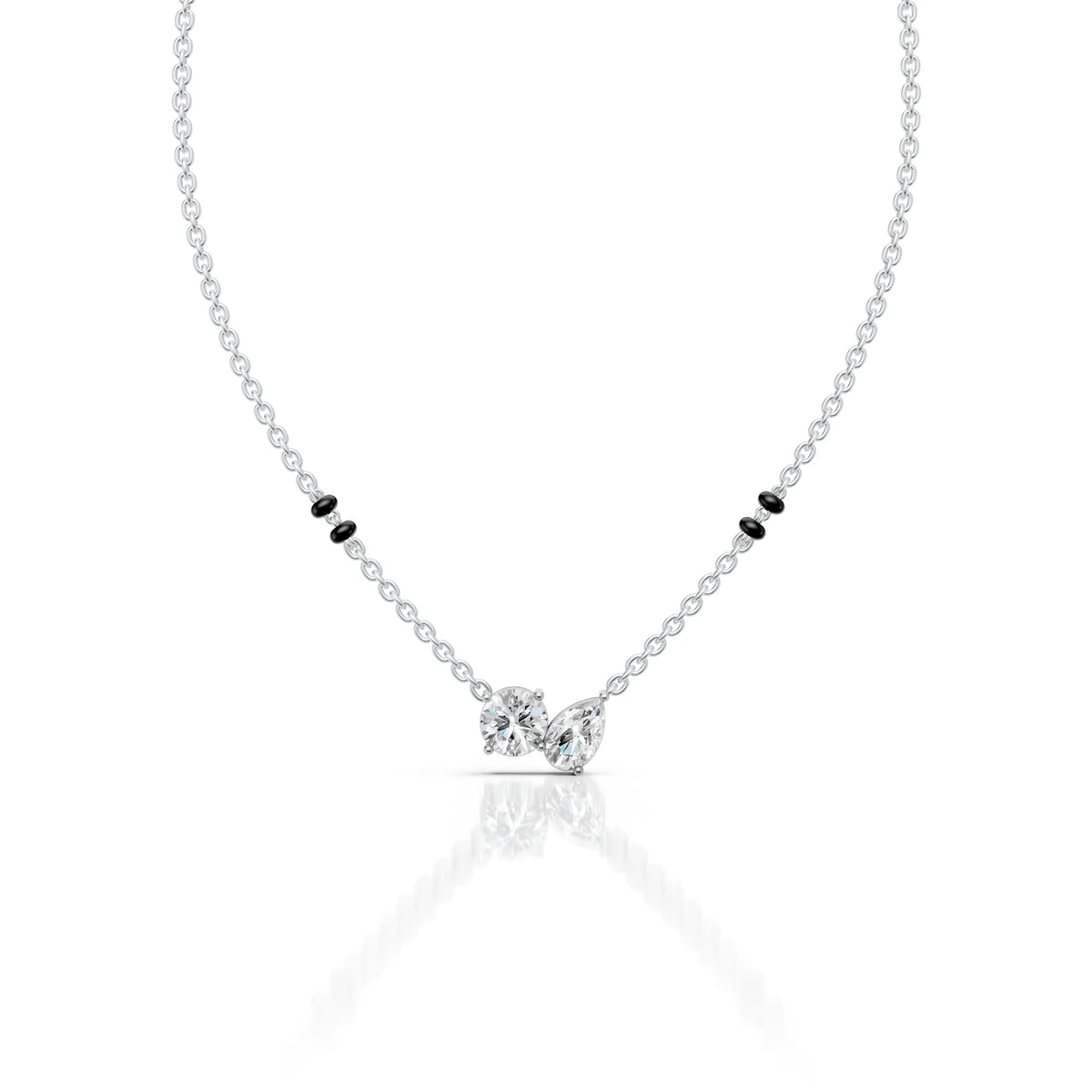 Round & Pear Diamond Mangalsutra