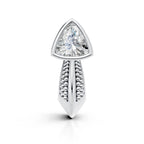Trillion Cut Solitaire Diamond Huggie Bali