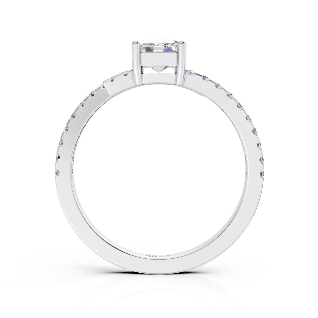 Emerald Cut Diamond Solitaire Ring