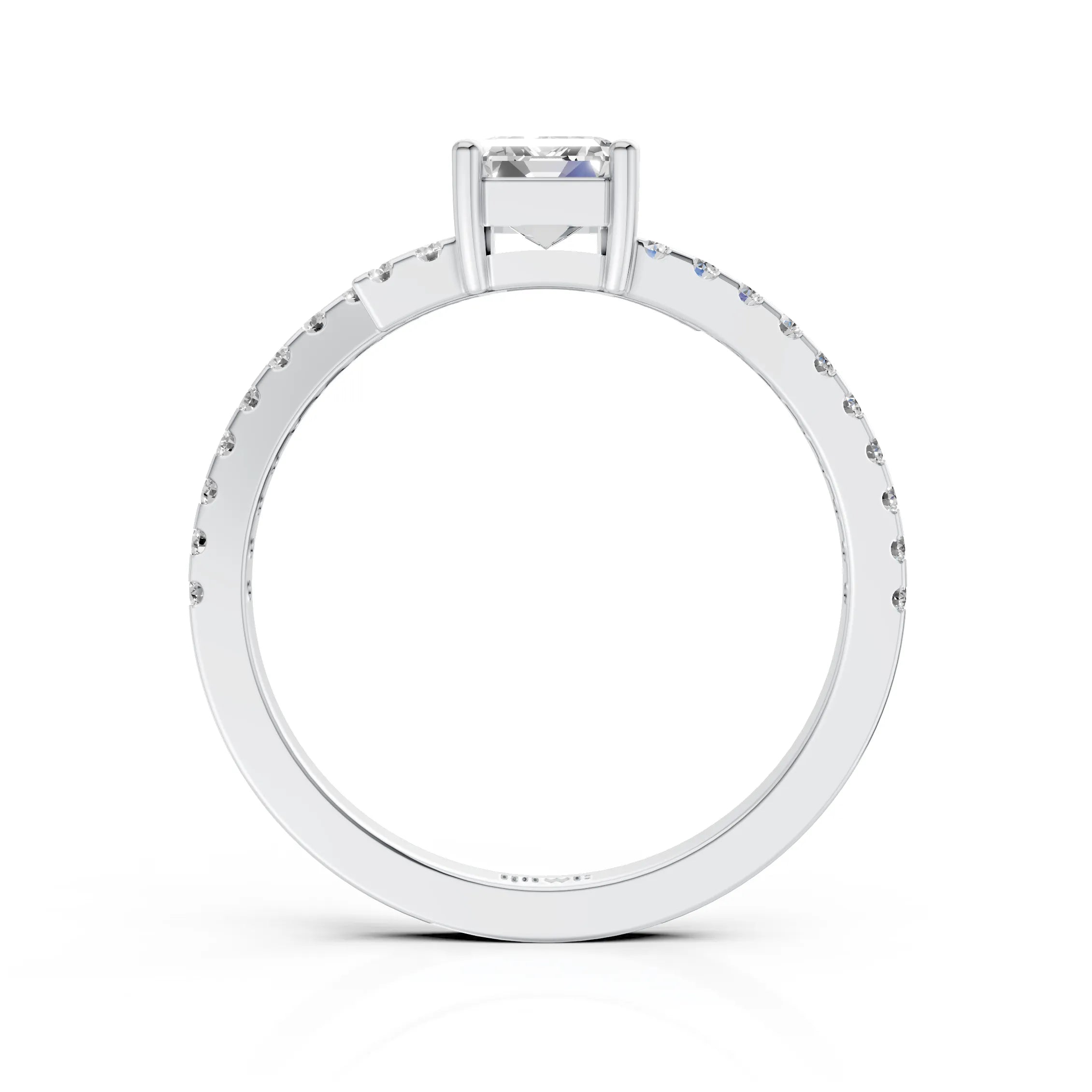 Emerald Cut Diamond Solitaire Ring