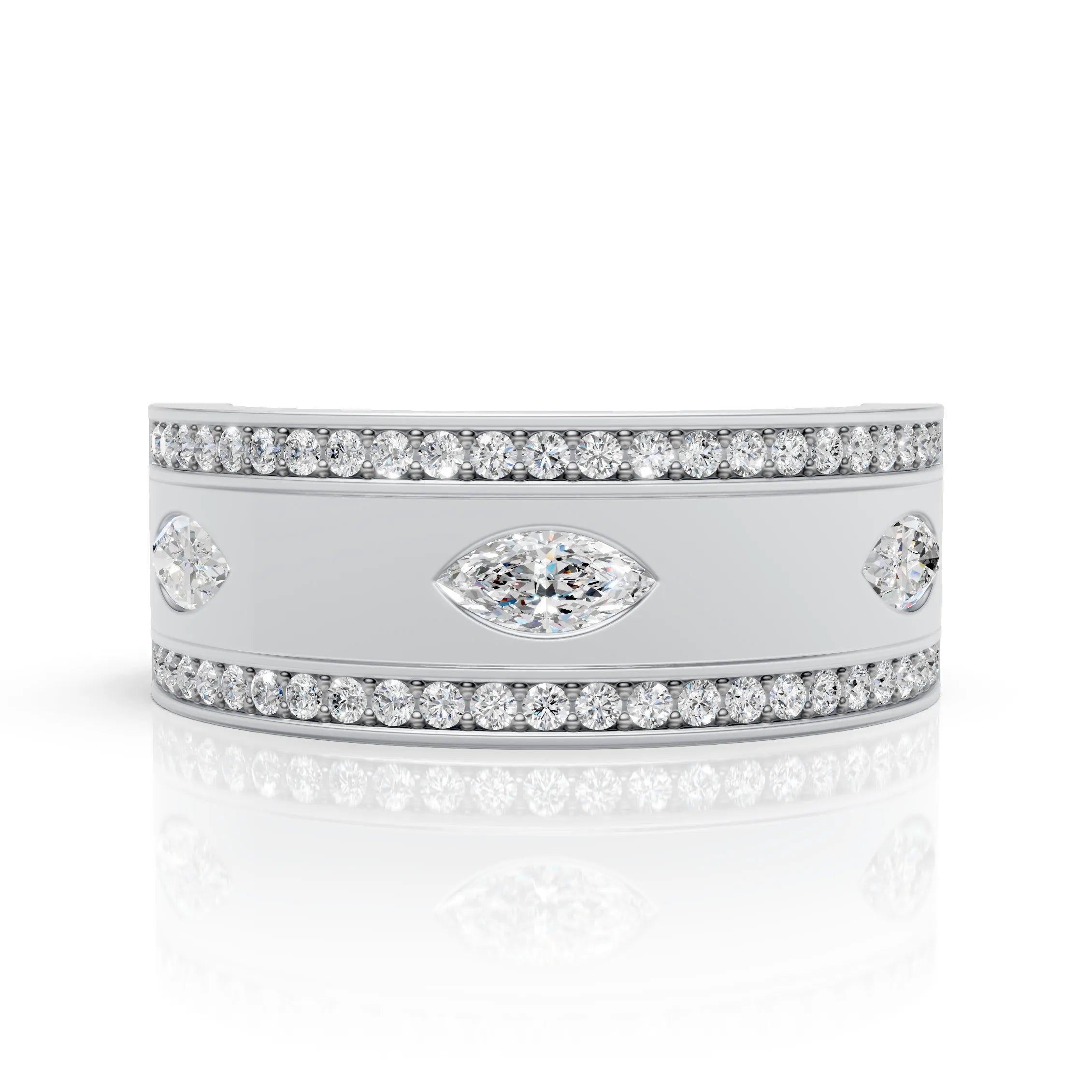 Luxury Marquise Cut Diamond Band