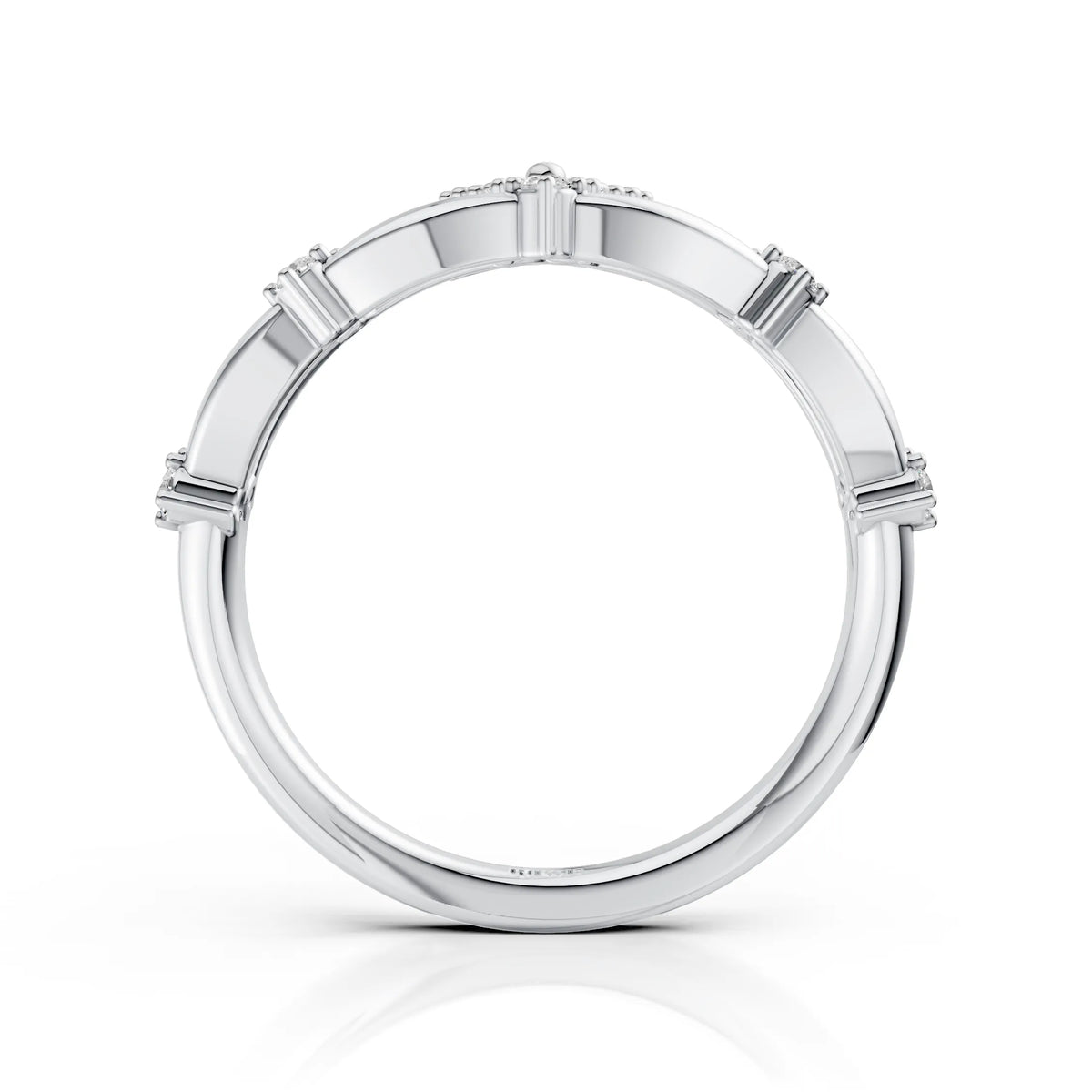 Modern Floral Diamond Ring