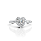 Heart Shape Diamond Halo Ring