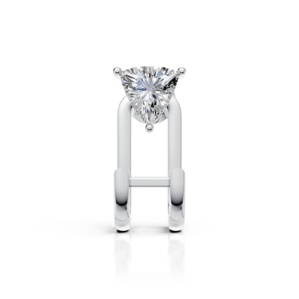 Trillion Diamond Open Hoop Stud