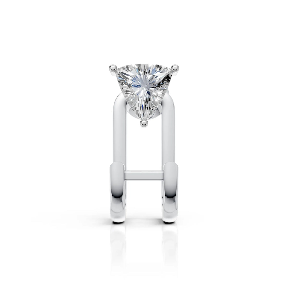Trillion Diamond Open Hoop Stud