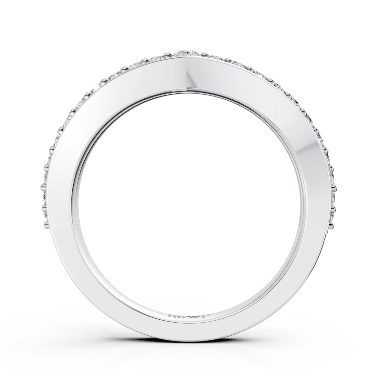 Modern Double Band Diamond Ring