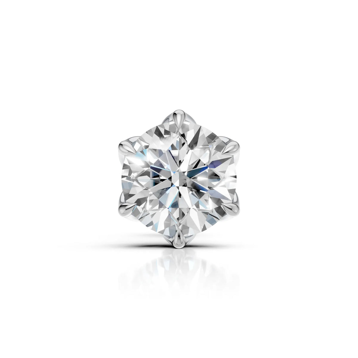 Classic Round Diamond Eight-Prong Stud