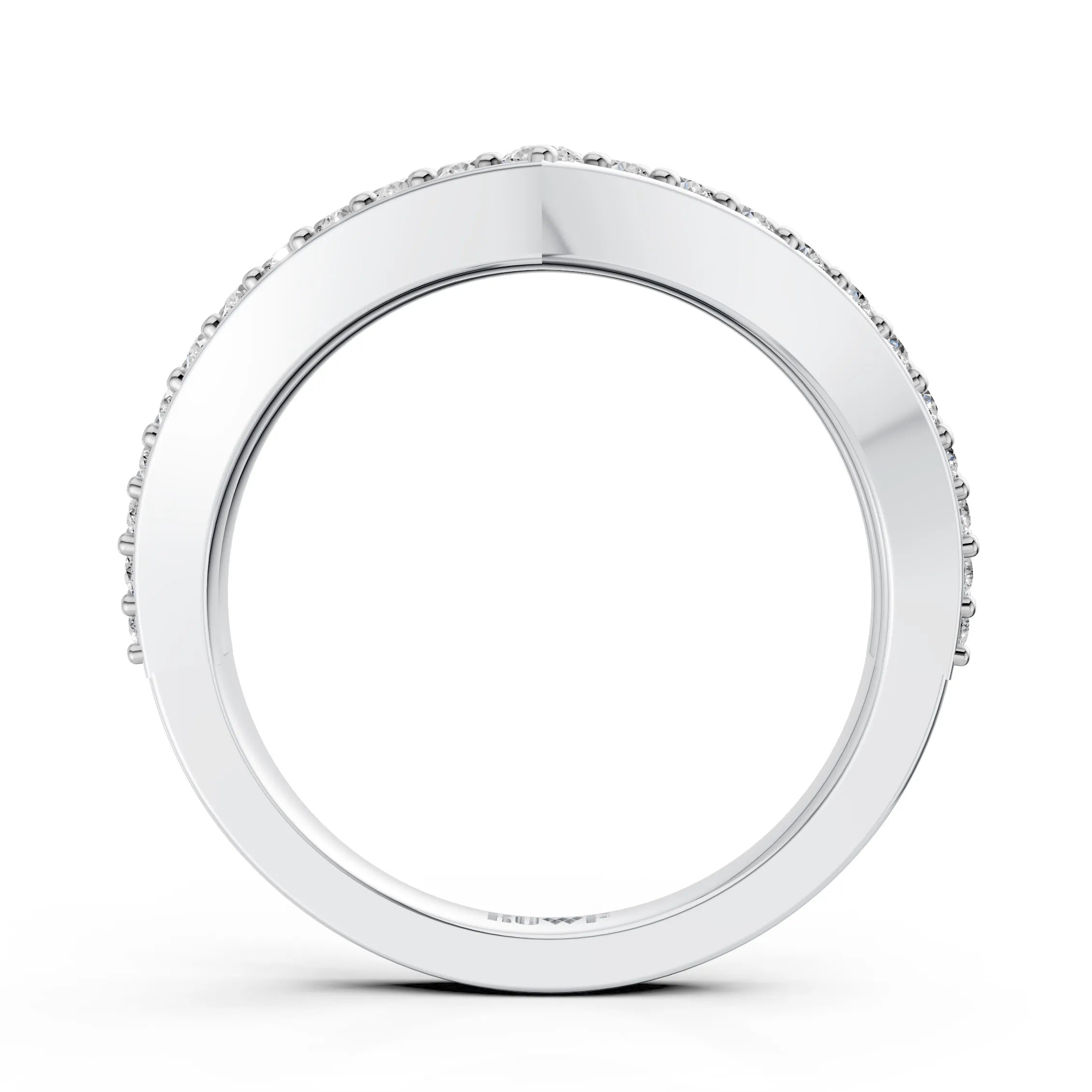 Modern Double Band Diamond Ring