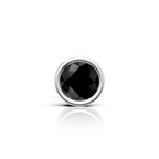Round Black Bezel Stud ( 1 PC)