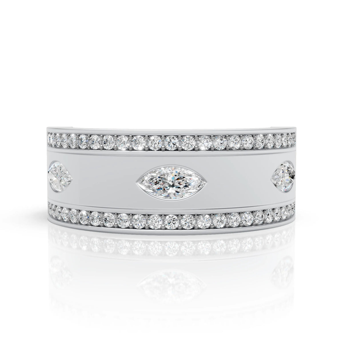 Luxury Marquise Cut Diamond Band