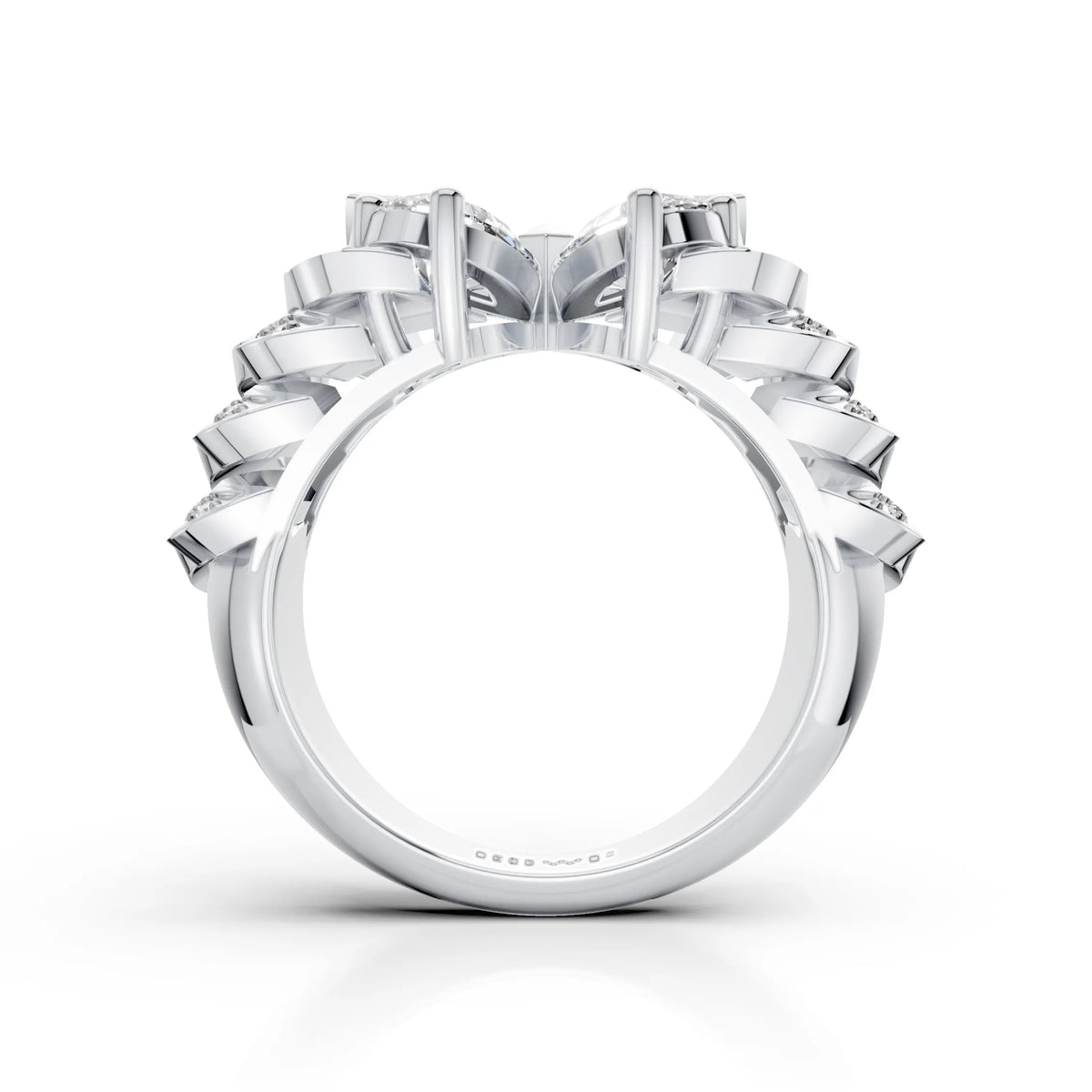 Royal Butterfly Marquise Halo Ring