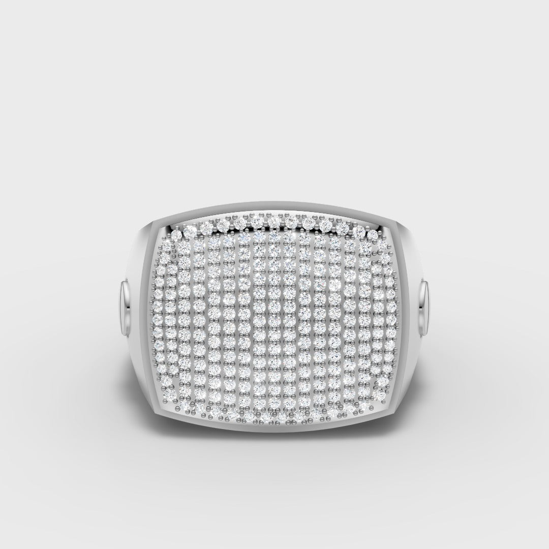 Bold Square Ring in Premium
