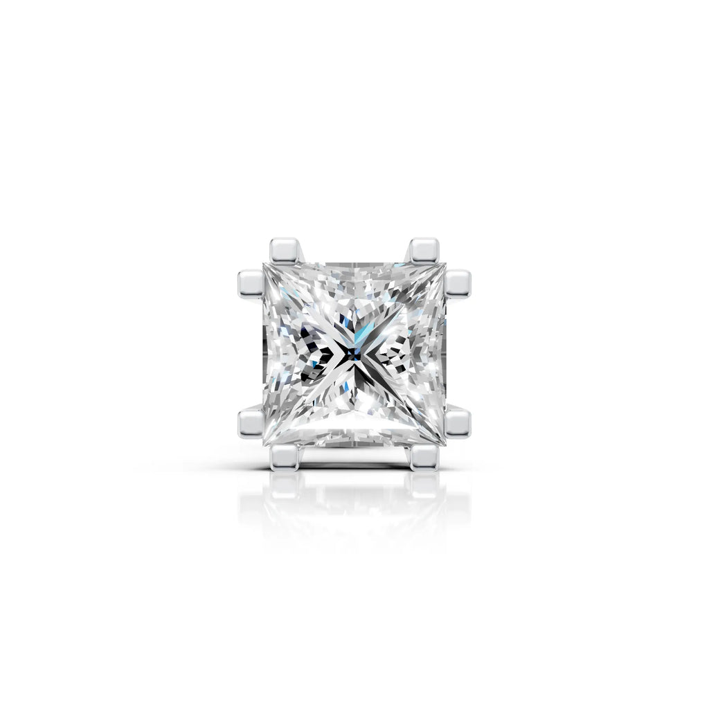 Princess Cut Eight Prong Diamond Stud (1 PC)