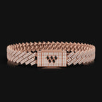 925 Sterling Silver Moissanite Diamond 10 MM White Cuban Bracelet